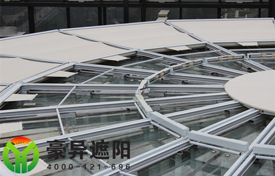 建筑玻璃采光顶户外电动遮阳帘,你知道多少?